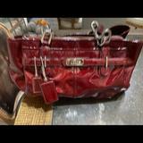 Coach Bags | Beautiful Patent Leather Coach Bag In Excellent Condition | Color: Red | Size: Medium
