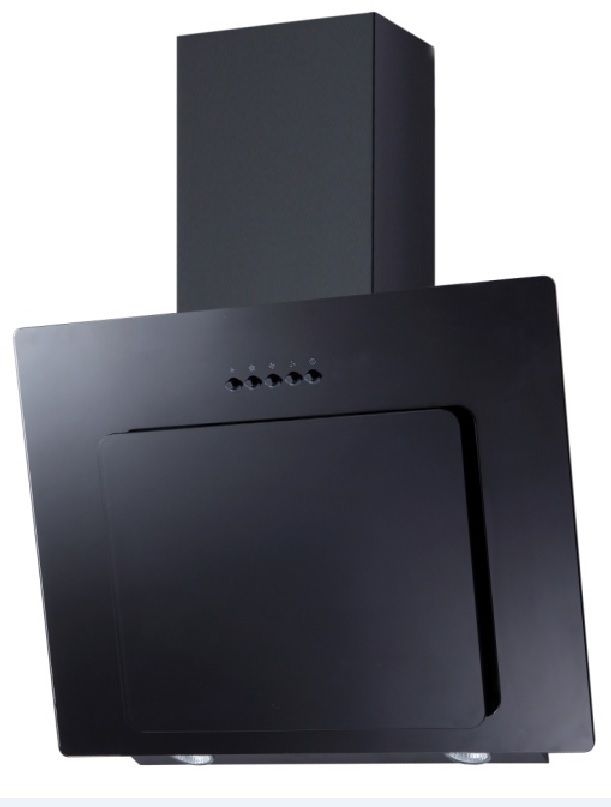 PKM Kopffreihaube 9039X - 60cm, schwarz, Glas, Schräghaube mit Randabsaugung Image