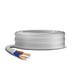 Primes DIY 2 Core Round White Flex Flexible Cable, stranded electrical copper wire, Insulated Flexible PVC Wire, Stranded Wire High Temperature Resistance, 3182Y BASEC Approved 1mm(100 Meter)