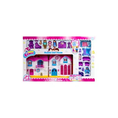 Homeware Musical Doll House with Figures and Accessories