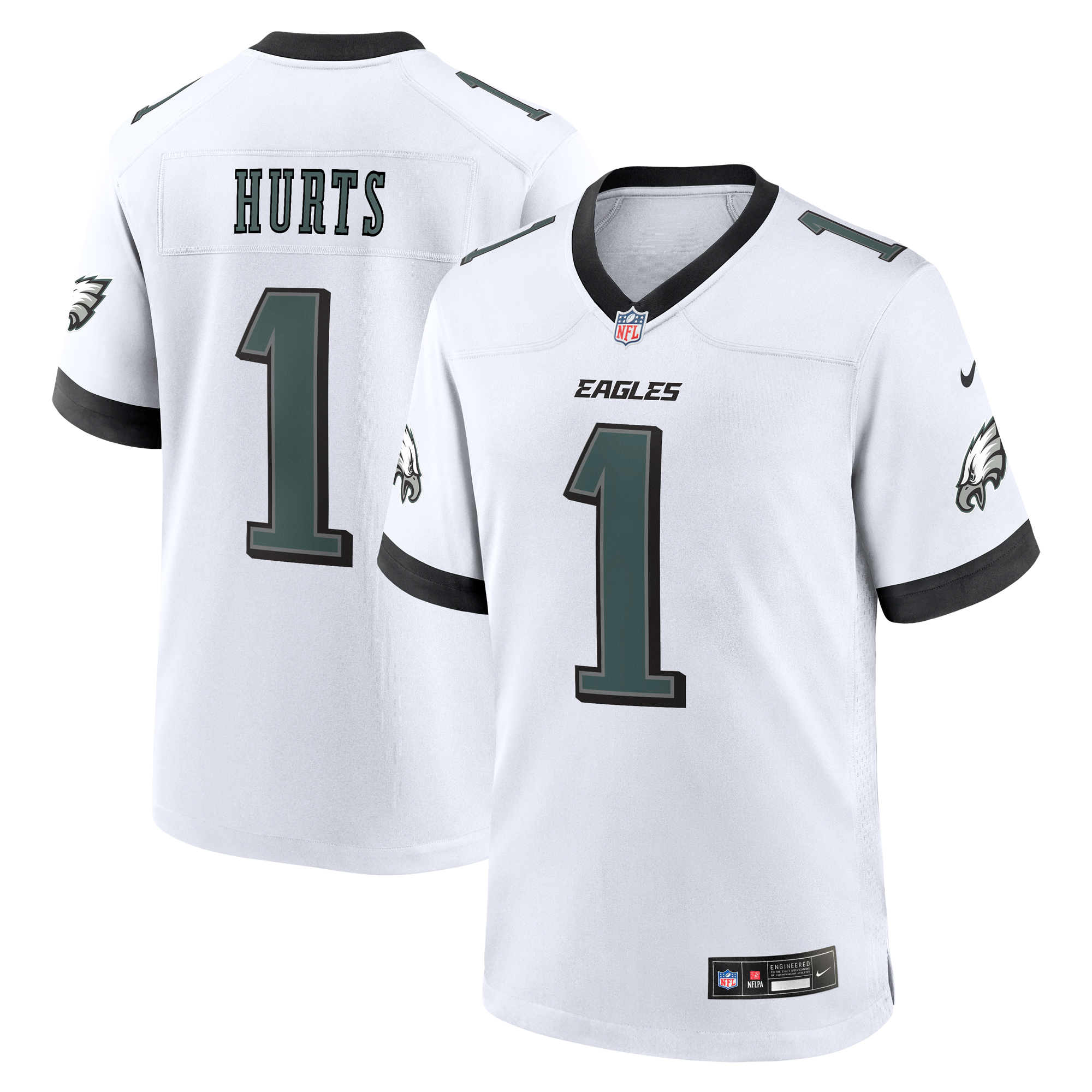 Philadelphia Eagles Nike Game Auswärtstrikot - Weiß - Jalen Hurts - Herren Image