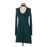Express Casual Dress - Sweater Dress: Green Dresses - Women's Size X-Small