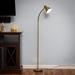 Brightech Avery Industrial 1-Light 3-Way Dimming LED Floor Lamp w/ Metal Cone Shade Metal in Yellow | 63 H x 9 W x 9 D in | Wayfair FL-AVRY-BRS