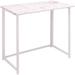 ErgoDesign Metal Base Writing Desk Wood/Metal in Pink/Gray/White | 28.4 H x 31.5 W x 17.83 D in | Wayfair 504451