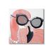Stupell Industries Glam Fashion Pink Flamingo Sunglasses Pearls Bird Graphic Art in Black | 24 H x 24 W x 1.5 D in | Wayfair ai-710_cn_24x24