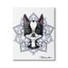 Stupell Industries Relaxed Puppy Dog Meditation Blue Arabesque Pattern Canvas in White | 30 H x 24 W x 1.5 D in | Wayfair ai-822_cn_24x30