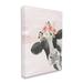 Stupell Industries Dairy Farm Cow Watercolor Portrait Floral Crown Graphic Art Canvas in Pink | 30 H x 24 W x 1.5 D in | Wayfair ai-726_cn_24x30