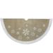 Northlight Seasonal 48-Inch Beige & White Snowflake Embroidered Christmas Tree Skirt Polyester | 48 W in | Wayfair NORTHLIGHT L88017