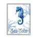 Stupell Industries Sea Soul Sentiment Tranquil Blue Seahorse Ocean Coral Wood in Brown | 30 H x 24 W x 1.5 D in | Wayfair ai-857_gff_24x30