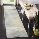 Blue/Gray 24 x 0.31 in Indoor Area Rug - 17 Stories Genessys Abstract Gray/Gold/Light Blue Area Rug | 24 W x 0.31 D in | Wayfair