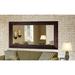 Lark Manor™ Ardalia Modern & Contemporary Distressed Bathroom/Vanity Mirror Wood in Brown | 39.25 H x 75.75 W x 0.75 D in | Wayfair