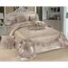 Astoria Grand Ferndale Sweet Victorian Champagne Beige Modern & Contemporary 6 Piece Comforter Set Polyester/Polyfill/Microfiber/Satin | Wayfair