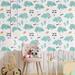 Zoomie Kids Billwise 126" L x 24" W Peel & Stick Wallpaper Roll Vinyl, Latex in Blue/White | 24 W in | Wayfair 5F64DC1E4C9543198ECFEF230D432FDA