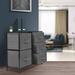 Sorbus Dresser w/ 5 Drawers - Furniture Storage Tower Steel Frame, Wood Top Wood/Metal in Black | 27.55 H x 33.5 W x 11.87 D in | Wayfair