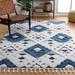 Blue/White 108 x 1.97 in Indoor Area Rug - Loon Peak® Imraan bleu/ivoire Purtell Polypropylene | 108 W x 1.97 D in | Wayfair