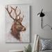 Loon Peak® Stag Study II Premium Gallery Wrapped Canvas - Ready To Hang Canvas, Solid Wood in Black/Blue/Green | 27 H x 18 W x 1 D in | Wayfair