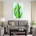 Dakota Fields Front Yard Cactus II Slate by Silvia Vassileva - Wrapped Canvas Painting Metal in Green | 48 H x 32 W x 1.25 D in | Wayfair