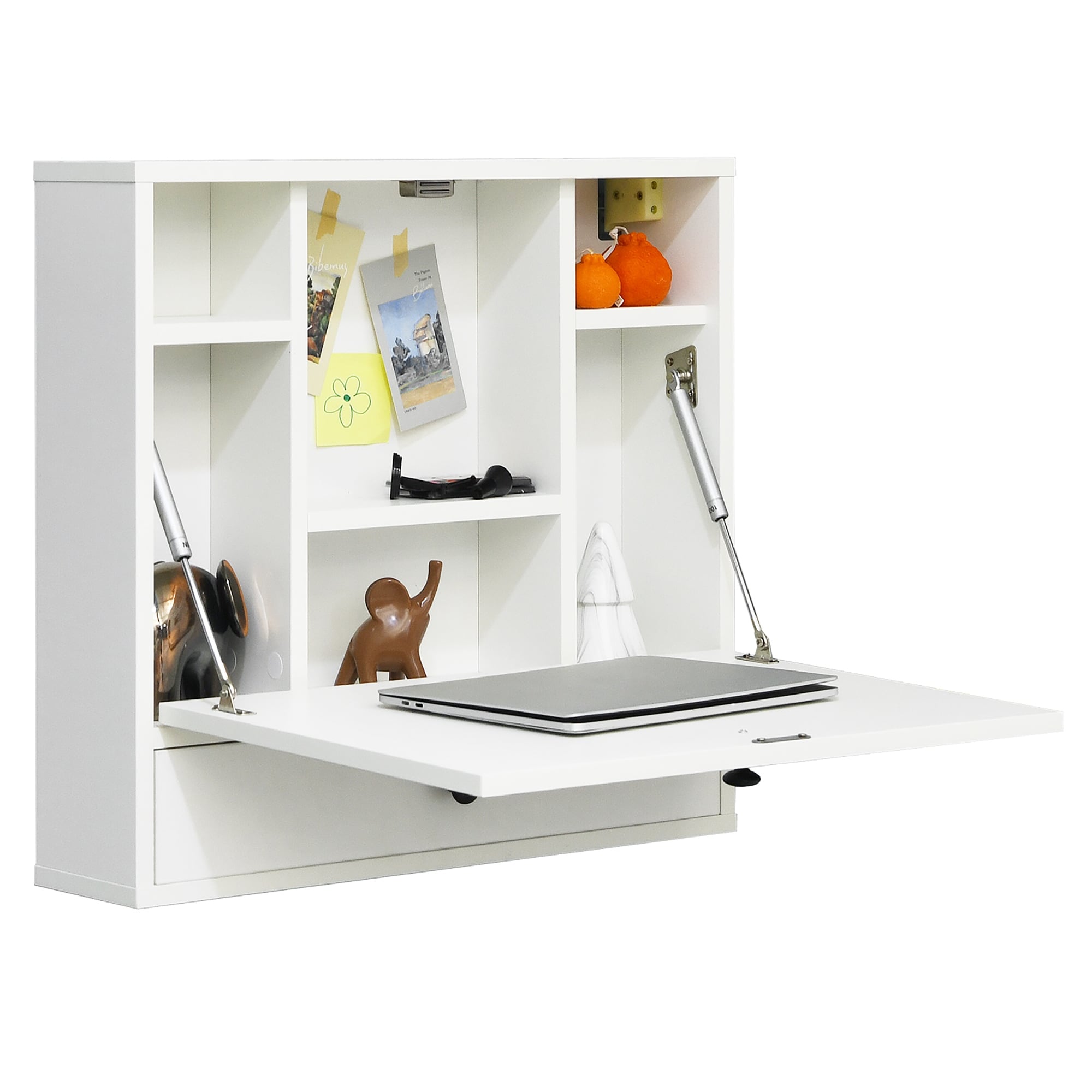 Costway Wall-Mount Floating Desk Foldable Space Saving Laptop - See details
