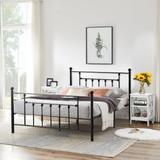 Taomika 3 Pieces Modern Bedroom Sets with Black Platform Bed Frame