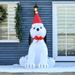 HOMCOM 6 ft. Inflatable Dog in Santa Hat, Cute Christmas Decoration