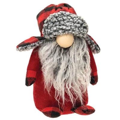 Standing Red & Black Gray Beard Gnome - 5"D x 7"W x 10.5"H