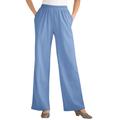 Plus Size Women's 7-Day Knit Wide-Leg Pant by Woman Within in French Blue (Size L)