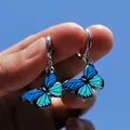 ZX – boucles d'oreilles en forme de papillon pour femmes couleur mixte tendance mignon Animal