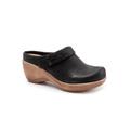 Wide Width Women's Marquette Mules by SoftWalk in Black Nubuck (Size 7 1/2 W)