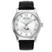 Silver North Carolina Central Eagles Leather Watch