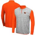 Men's Colosseum Heathered Gray/Orange Oregon State Beavers Prospect Quarter-Zip Jacket