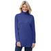 Plus Size Women's Perfect Mockneck Tunic by Woman Within in Ultra Blue (Size 4X)