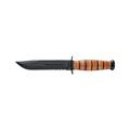 KA-BAR Knives Original Full Size US Army Fixed Blade Tactical Knives Combo Edge Leather Handle Brown Leather Sheath KB1219