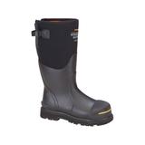 Dryshod Steel-Toe Adjustable Gusset Work Boot Black/Yellow 8 STG-UH-BK-008
