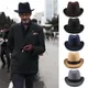 Hommes Femmes Laine Zones Classiques burg Chapeaux Bande De Noeud Papillon Fedora Casquettes Trilby