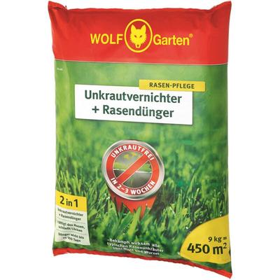 Wolf-garten - sq 450 Unkrautvernichter plus Rasendünger 9kg für 450m²