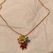 Kate Spade Jewelry | Kate Spade Nwot Red, Yellow And Blue Rhinestone Cluster Gold-Tone Chain Necklace | Color: Blue/Red | Size: 16inches With 3inch Extender
