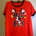 Disney Tops | Disney Mickey Mouse Tee | Color: Black/Red | Size: Xl