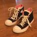 Converse Shoes | Converse All Stars Hightop Sneakers With Zipper Heel | Color: Black/Pink | Size: Junior 3