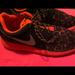 Nike Shoes | Nike Tennis Shoes Neon Coral Color & Crackled Black | Color: Black/Orange | Size: 6.5