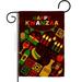 Ornament Collection Kwanzaa Mazao 2-Sided Polyester 18.5 x 13 in. Garden Flag in Black | 18.5 H x 13 W in | Wayfair OC-KW-G-192723-IP-BO-D-US21-OC