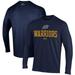 Men's Under Armour Navy Merrimack College Warriors Performance Long Sleeve T-Shirt