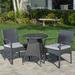 Ivy Bronx Bittner Round 2 - Person Bistro Set w/ Cushions Plastic/Metal in Gray | Outdoor Furniture | Wayfair IVBX2659 42450424