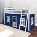 Mendelson Solid Wood Standard Bunk Bed by Isabelle & Max™ Wood in White/Blue | 50 H x 42.5 W x 81.5 D in | Wayfair 67DE77A5466248DFB4BEFA27A8CD5DAD
