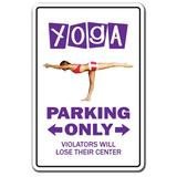 Yoga Novelty Sign | Indoor/Outdoor | Funny Home Décor For Garages, Living Rooms, Bedroom | 12 H x 8 W x 0.1 D in | Wayfair