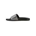 Skechers Damen POP UPS New Spark Slides, Black Canvas/Rhinestone Trim, 36 EU