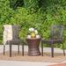 Catskills Outdoor 3-piece Round Wicker Bistro Chat Set by Christopher Knight Home