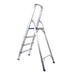 Foldable Aluminum 4 Step Ladder with Anti-Slip, Household - 53.5"x16.3"x30.7"