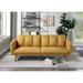 Modern Elegant Sofa Mustard Color Polyfiber Sofa