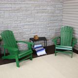 Coastal Bliss Wooden Adirondack Chair Set of 2 - Green