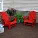 Adirondack Chair with Adjustable Backrest - Red - Set of 2